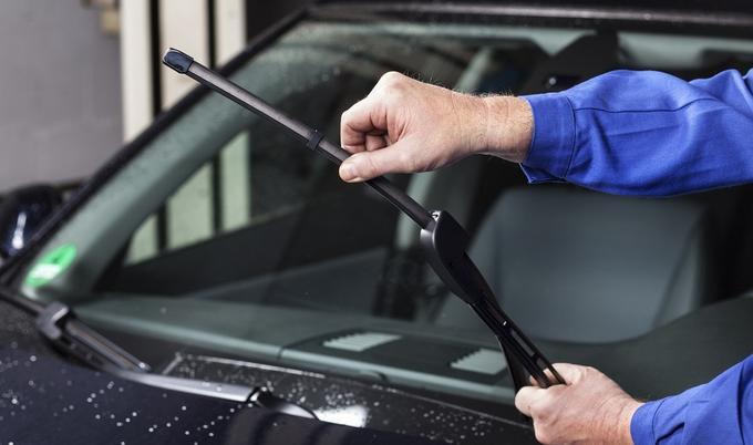 Changing wiper blades at Brock Auto Centre in Kamloops